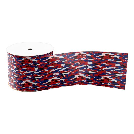 Patriotische Camouflage Ripsband (Spule)