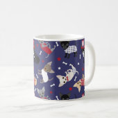 Patriotische Chihuahua-Pattern-Tasse Kaffeetasse (VorderseiteRechts)