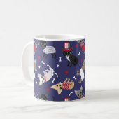 Patriotische Chihuahua-Pattern-Tasse Kaffeetasse (Vorderseite Links)