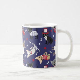 Patriotische Chihuahua-Pattern-Tasse Kaffeetasse