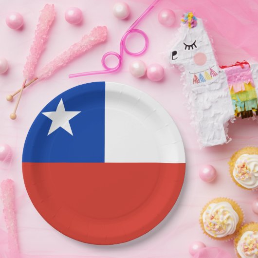 Patriotische Chile-Flagge Chiles Pappteller (Party)