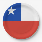 Patriotische Chile-Flagge Chiles Pappteller (Vorderseite)