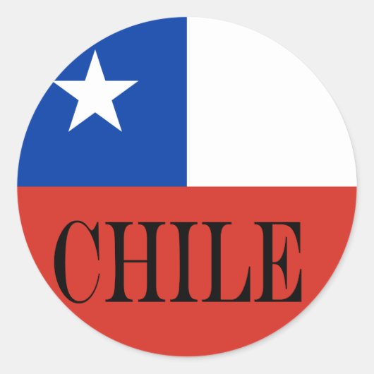 Patriotische Chile-Flagge Chiles Runder Aufkleber (Vorderseite)