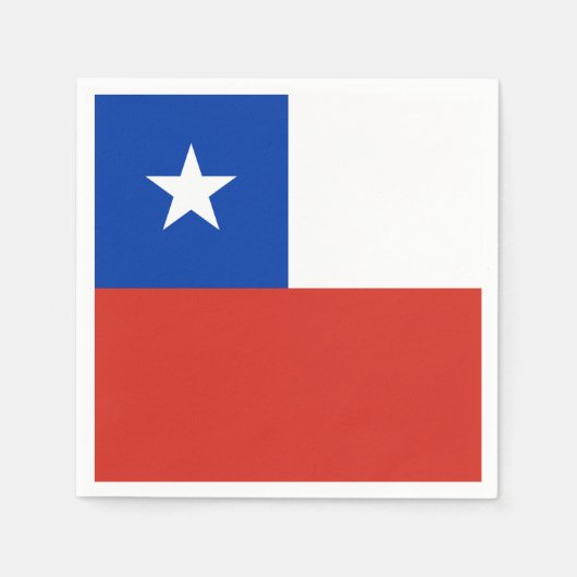 Patriotische Chile-Flagge Chiles Serviette (Vorderseite)
