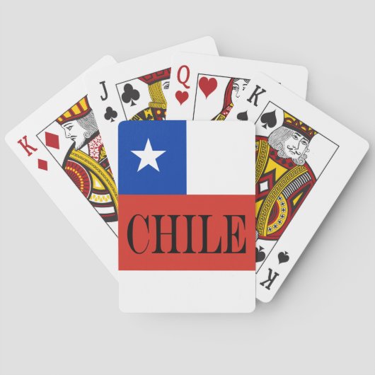 Patriotische Chile-Flagge Chiles Spielkarten (Rückseite)