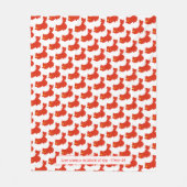 Patriotische CHINA FLAG Anpassbare Schrift WEISS Fleecedecke (Vorderseite)