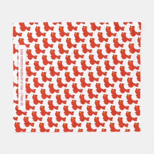 Patriotische CHINA FLAG Anpassbare Schrift WEISS Fleecedecke (Vorderseite (Horizontal))