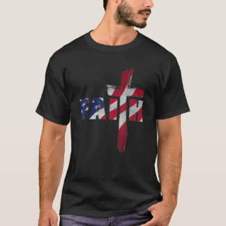 Patriotische Christliche Glaube Cross Liebe Jesus T-Shirt
