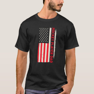 Patriotische Coach Hockey Vater American Flag T-Shirt