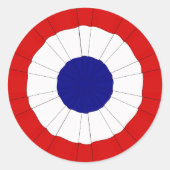 Patriotische Cockadeaufkleber Runder Aufkleber (Vorderseite)