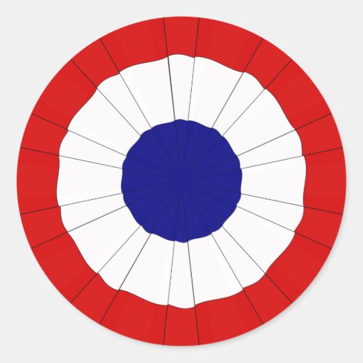 Patriotische Cockadeaufkleber Runder Aufkleber (Vorderseite)