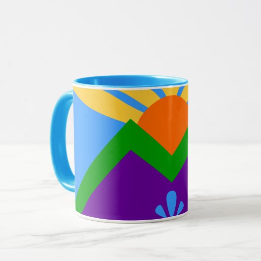 Patriotische Combo-Tasse mit der Flagge von Manito Tasse (Vorderseite Links)