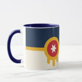 Patriotische Combo-Tasse mit der Flagge von Tulsa, Tasse (Links)