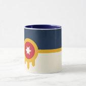 Patriotische Combo-Tasse mit der Flagge von Tulsa, Tasse (Zentrum)