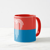 Patriotische Combo-Tasse unter der Flagge von Kans Tasse (VorderseiteRechts)