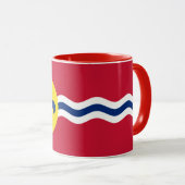 Patriotische Combo-Tasse unter der Flagge von St.  Tasse (VorderseiteRechts)