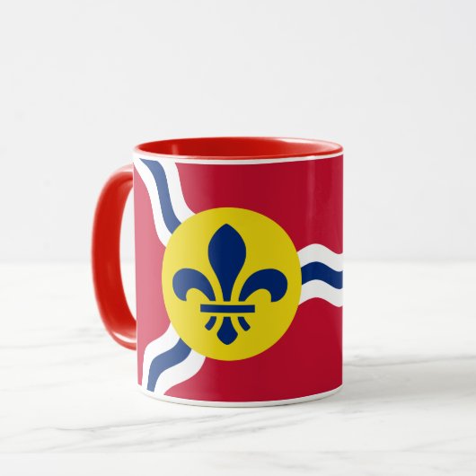Patriotische Combo-Tasse unter der Flagge von St.  Tasse (Vorderseite Links)