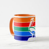 Patriotische Combo-Tasse unter der Flagge von St. Tasse (Vorderseite Links)