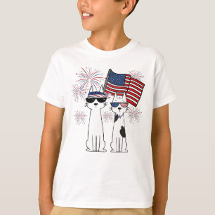 Patriotische Coole Katzen T-Shirt
