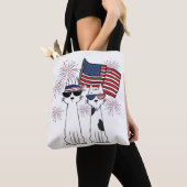 Patriotische Coole Katzen Tasche (Von Nahem)