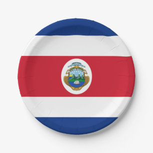 Patriotische costa-ricanische Flagge Pappteller