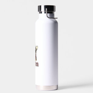 Patriotische Cowboy-Katze Mewica Vintage-Vektorgra Trinkflasche