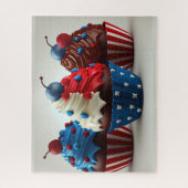 Patriotische Cupcakes Puzzle (Vertikal)