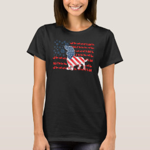 Patriotische Dackel Amerikanische Flagge Hund USA  T-Shirt