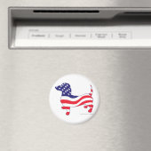Patriotische Dackel / Dackel Magnet (In Situ (Geschirrspüler))