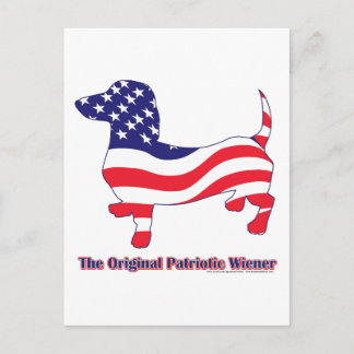 Patriotische Dackel - Dackel Postkarte