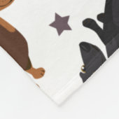 Patriotische Dackel Fleecedecke (Ecke)