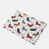 Patriotische Dackel Fußmatte (Schrägansicht)