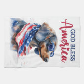 Patriotische Dackel Geschirrtuch (Horizontal)