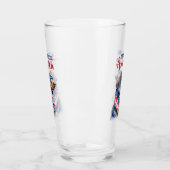 Patriotische Dackel Glas (Links)