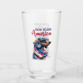Patriotische Dackel Glas (Vorderseite)