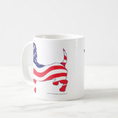 Patriotische Dackel Kaffeetasse (Vorderseite Links)