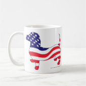 Patriotische Dackel Kaffeetasse (Links)