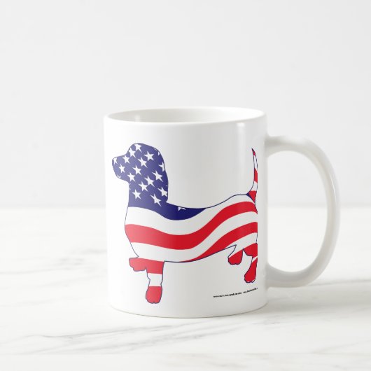 Patriotische Dackel Kaffeetasse (Rechts)