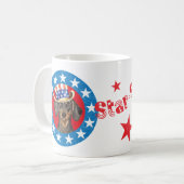 Patriotische Dackel Kaffeetasse (Vorderseite Links)
