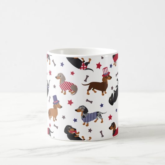 Patriotische Dackel Kaffeetasse (Mittel)