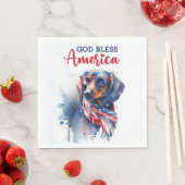 Patriotische Dackel Serviette (Beispiel)