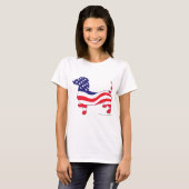 Patriotische Dackel T-Shirt (Vorne ganz)