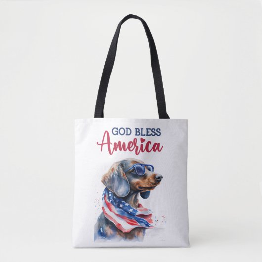 Patriotische Dackel Tasche (Vorderseite)
