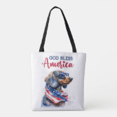 Patriotische Dackel Tasche (Rückseite)
