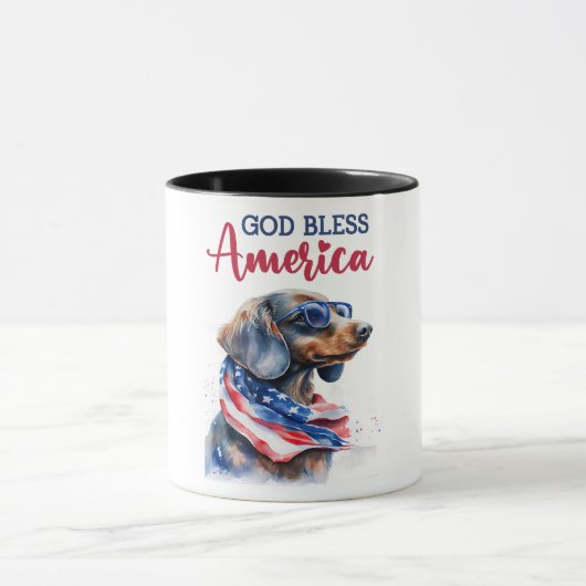 Patriotische Dackel Tasse (Zentrum)