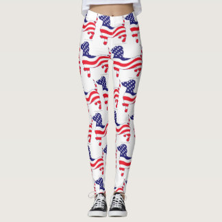 Patriotische Dackel USA Leggings