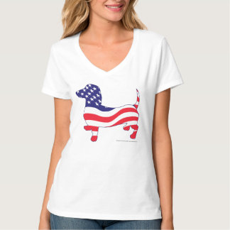 Patriotische Dackel USA T-Shirt