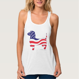 Patriotische Dackel USA Tank Top