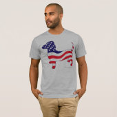 Patriotische Dackel / Weiner T-Shirt (Vorne ganz)