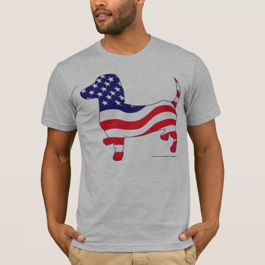 Patriotische Dackel / Weiner T-Shirt (Vorderseite)